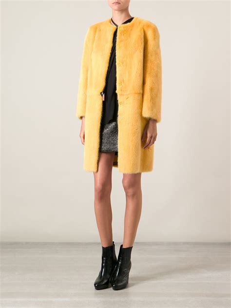 fendi yellow coat|Fendi coats women's.